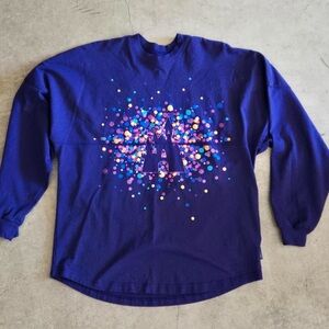 Walt Disney World Resorts Purple Oversized Spirit Jersey Puff Print Size Large